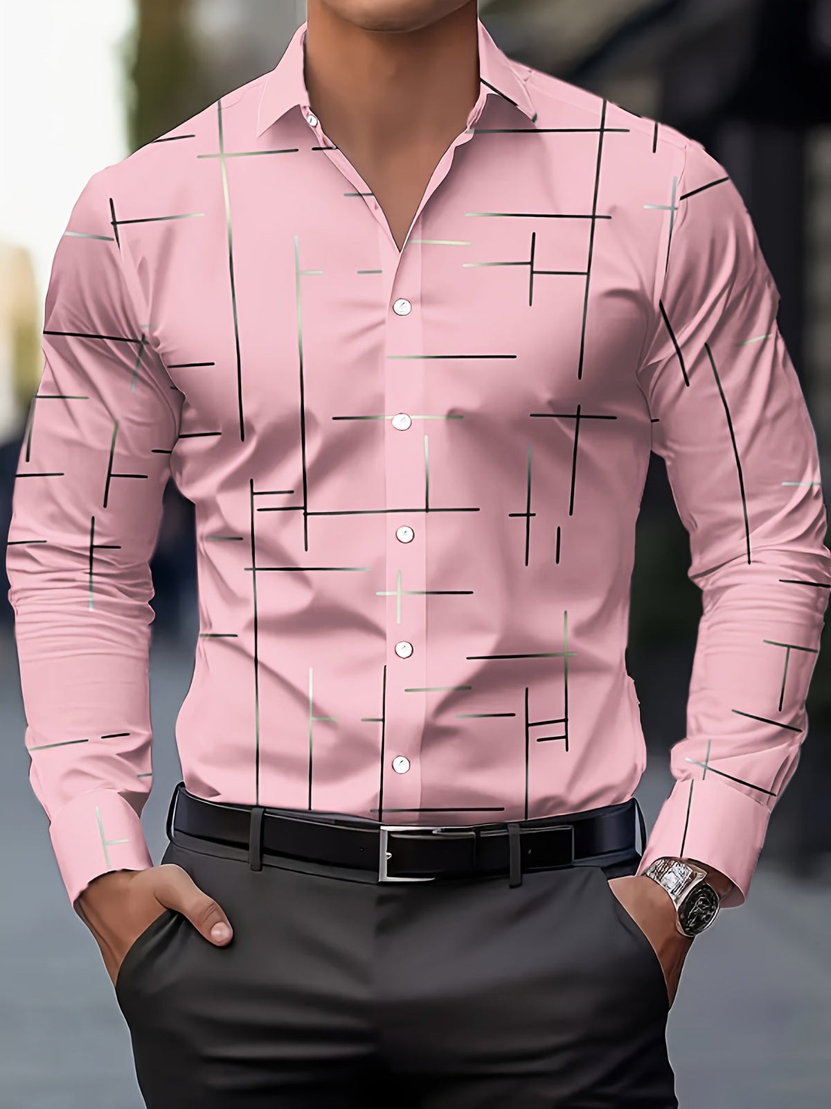 MANSSINO™ | Men's Geometric Print Shirt