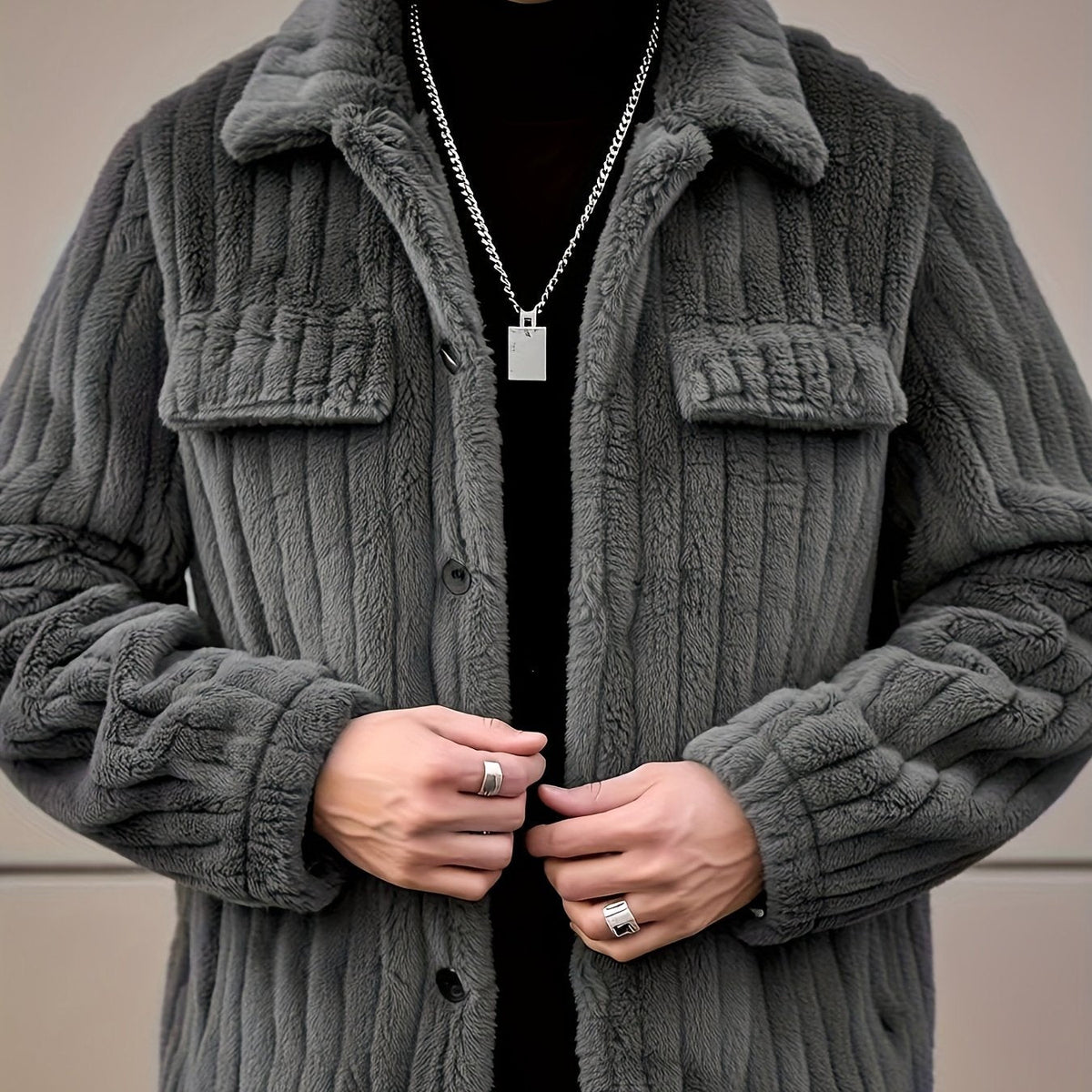 MANSSINO™ | Men’s Striped Knit Jacket