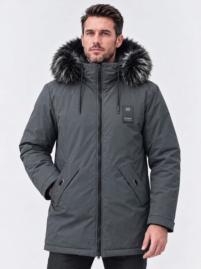 MANSSINO™ | Men's Windproof Hooded Thermal Mid-Length Parka Jacket