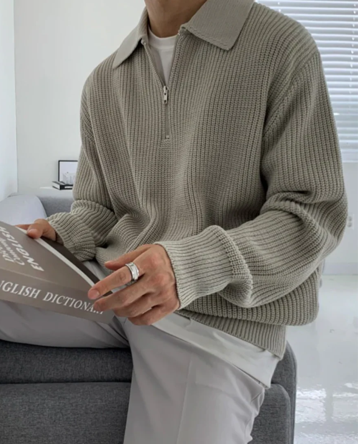 MANSSINO™ | Men's Velino Polo Quarter Zip