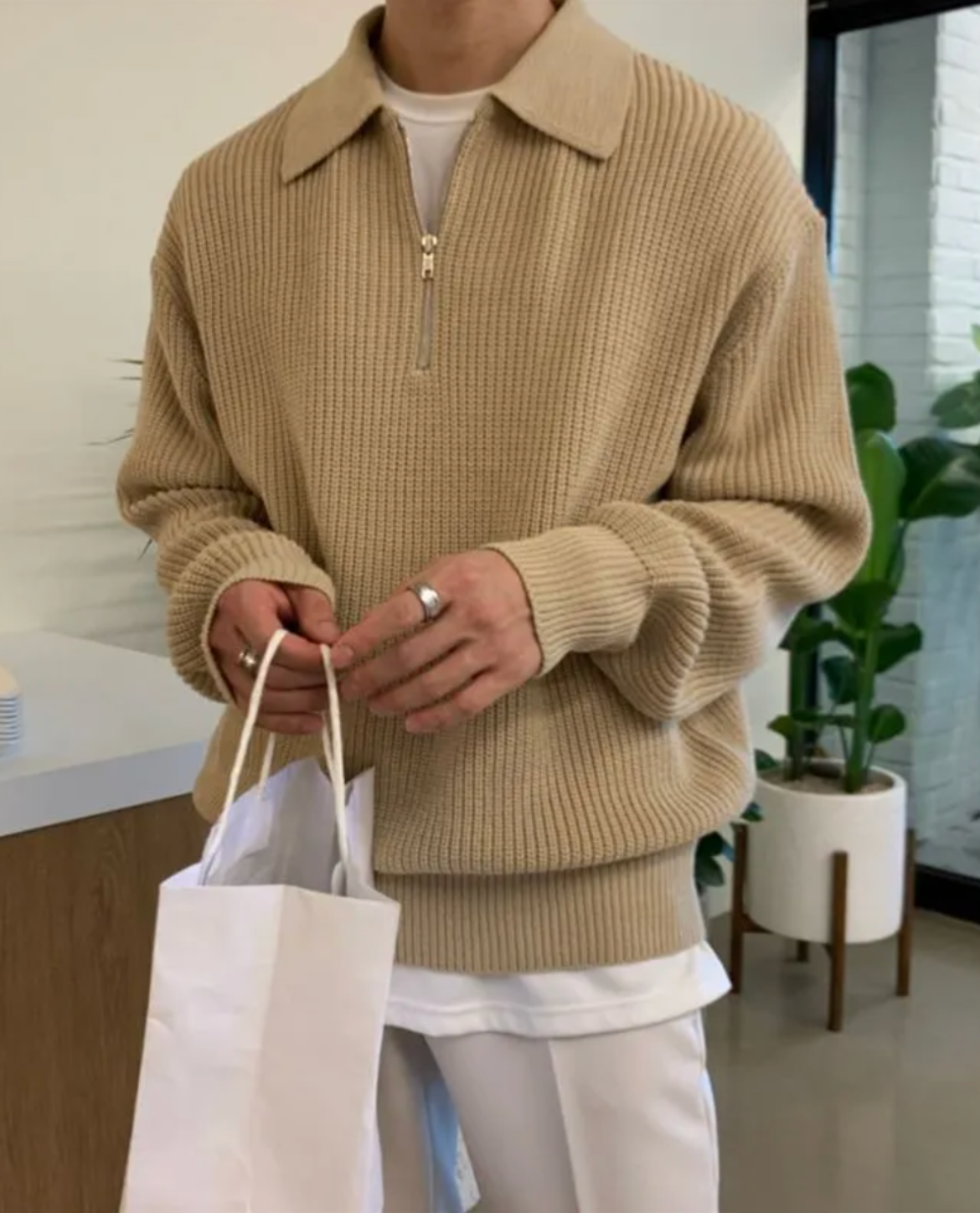 MANSSINO™ | Men's Velino Polo Quarter Zip