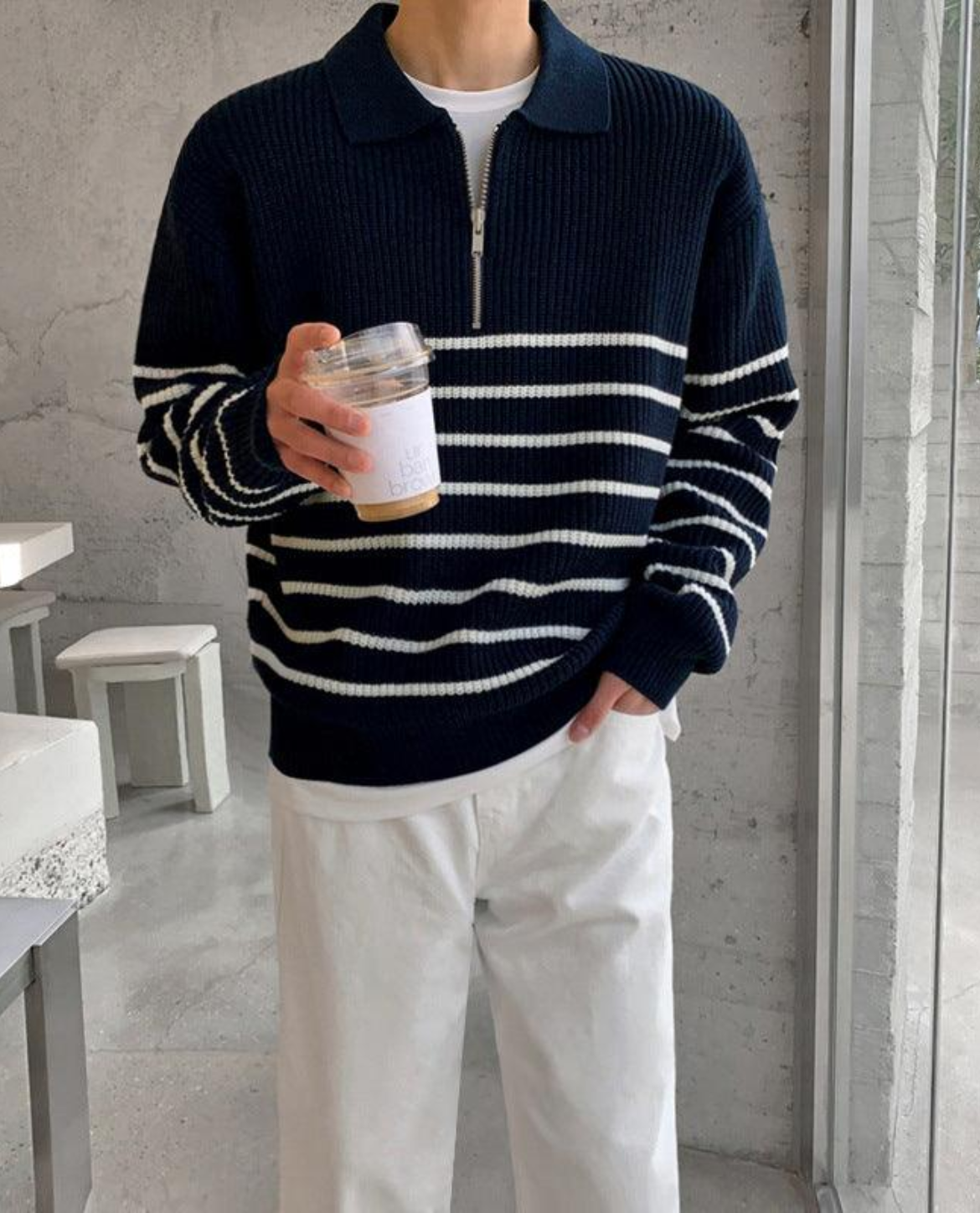 MANSSINO™ | Men's Quarter Zip Sweater