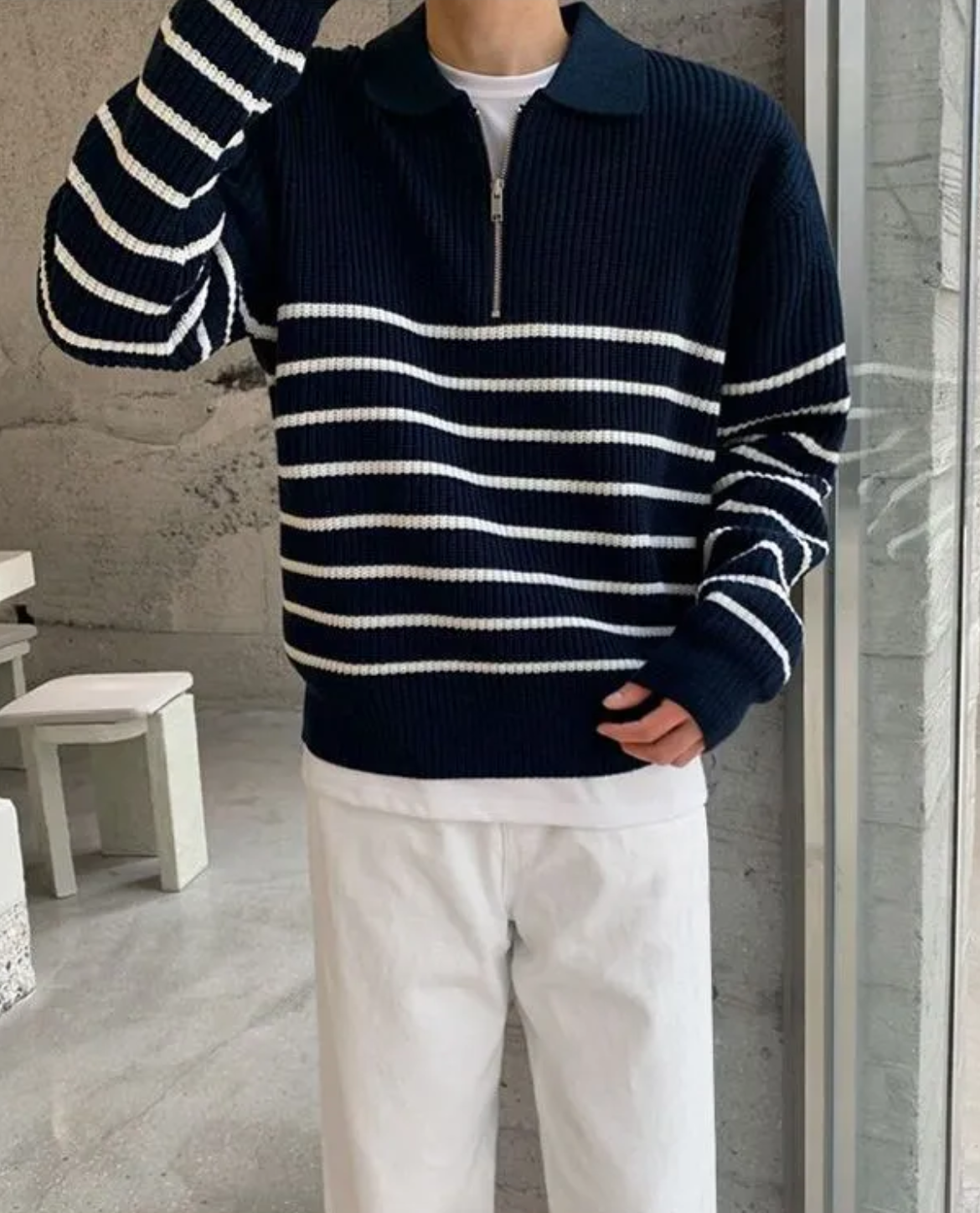 MANSSINO™ | Men's Quarter Zip Sweater