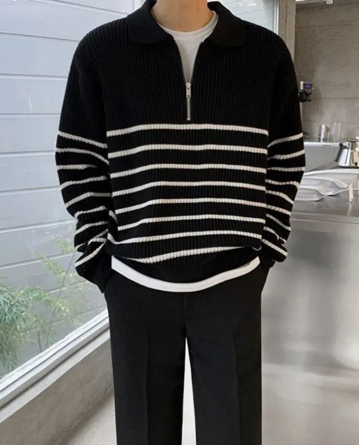MANSSINO™ | Men's Quarter Zip Sweater