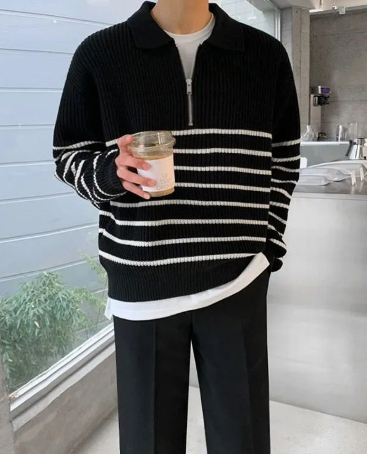 MANSSINO™ | Men's Quarter Zip Sweater