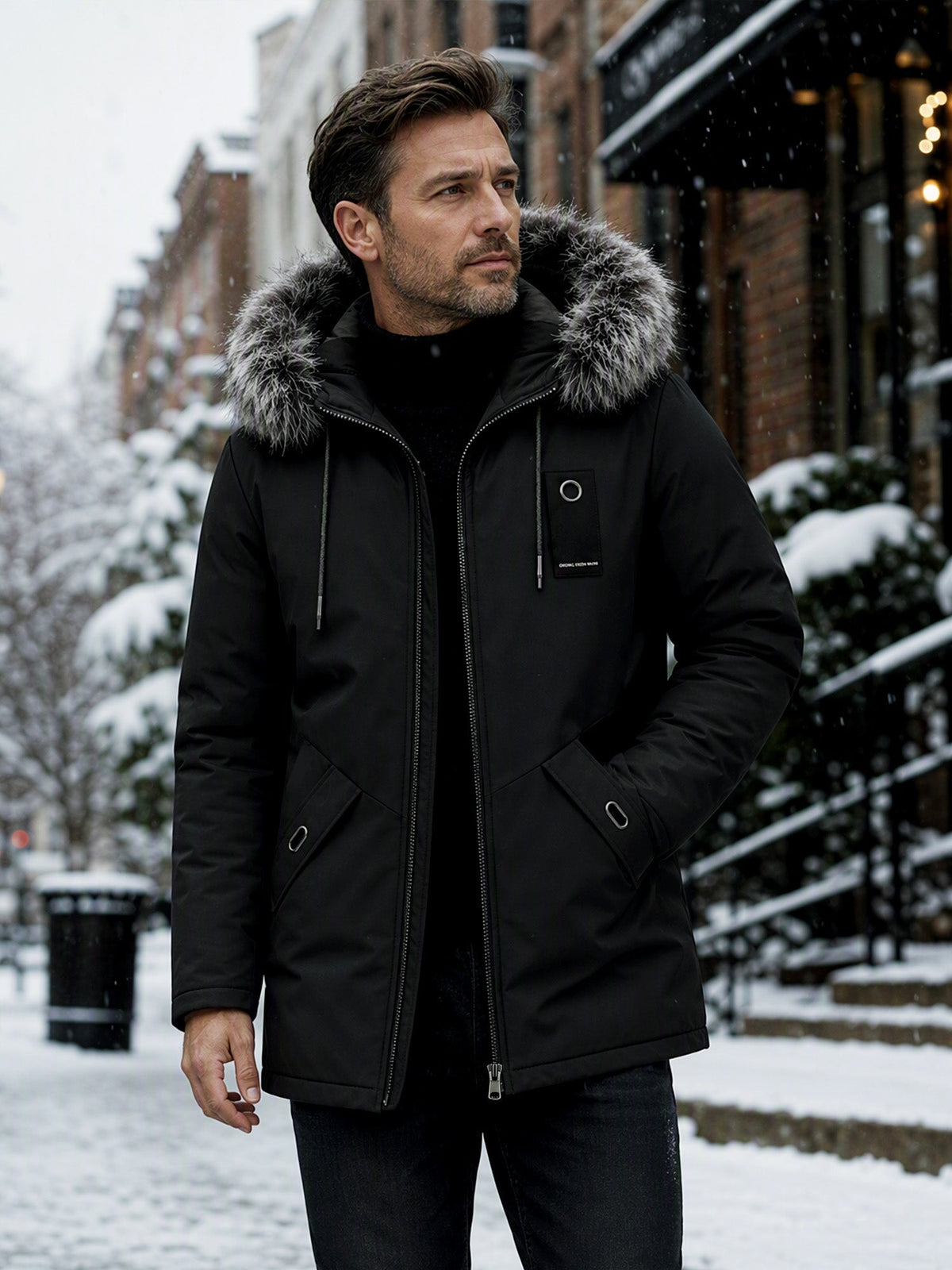 MANSSINO™ | Men's Windproof Hooded Thermal Mid-Length Parka Jacket