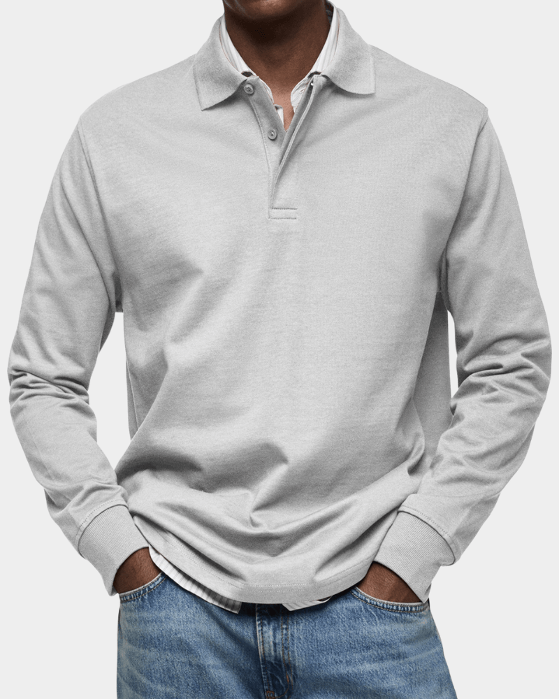 MANSSINO™ | Men's Long-Sleeve Cotton Polo
