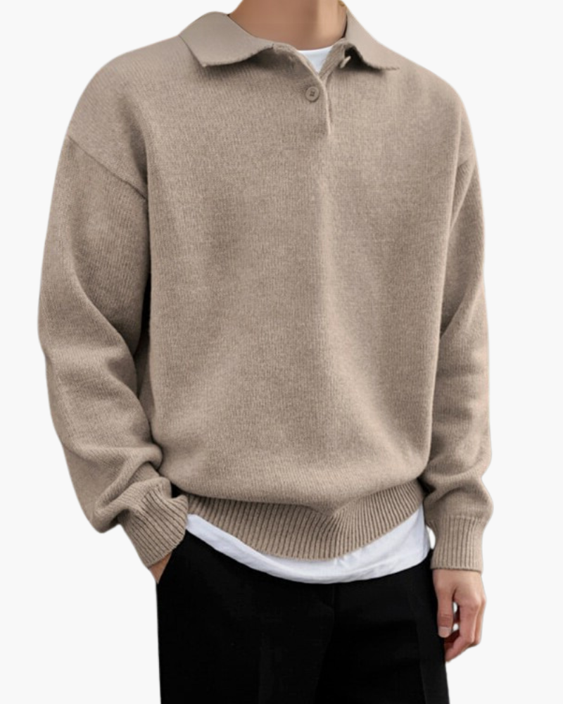 MANSSINO™ | WOOL BUTTONED HALF-ZIP