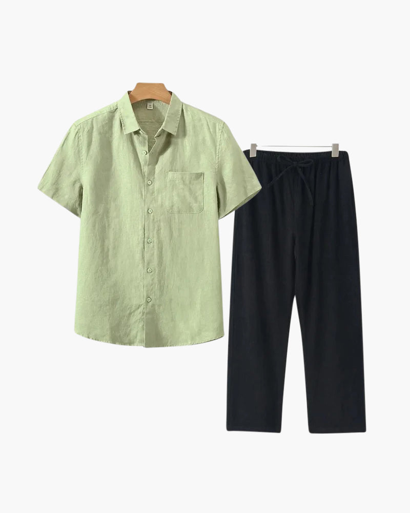 MANSSINO™ | Short-sleeve linen set
