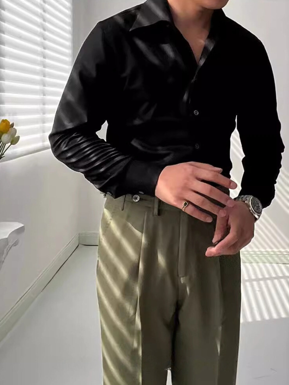 MANSSINO™ | MEN'S BAMBOO V-NECK SHIRT