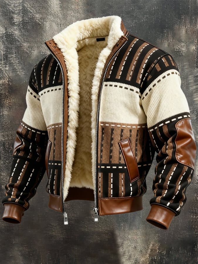 MANSSINO™ | Retro Fleece-Lined Jacket