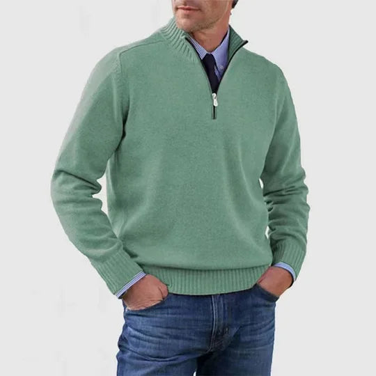 MANSSINO™ | Anti-Pill Mid-Zip Knit