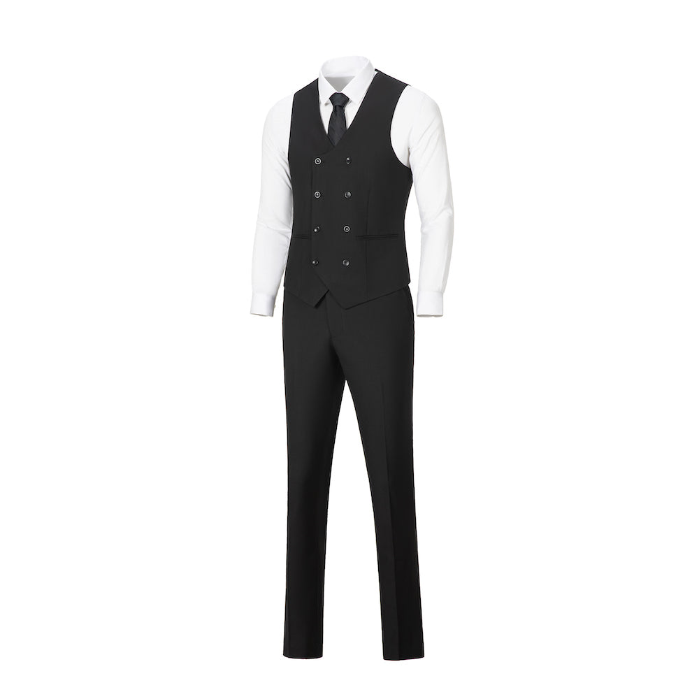 MANSSINO™ | Black Formal 3-Piece Suit