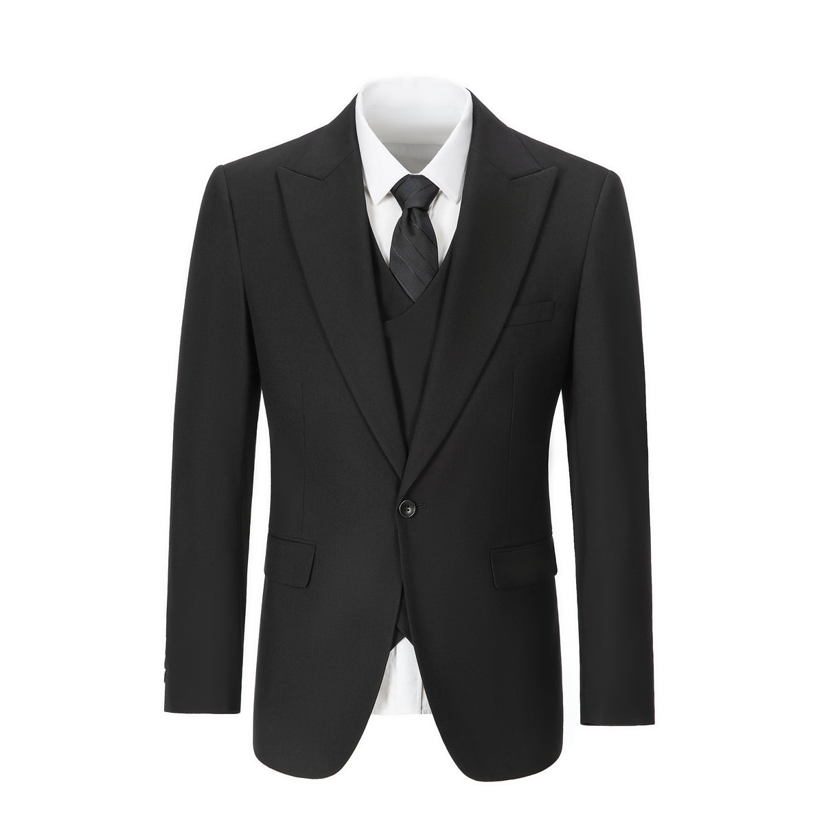 MANSSINO™ | Black Formal 3-Piece Suit