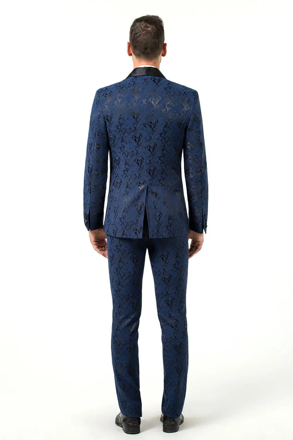 MANSSINO™ | Men's Abstract Jacquard Prom 3-Piece Suit