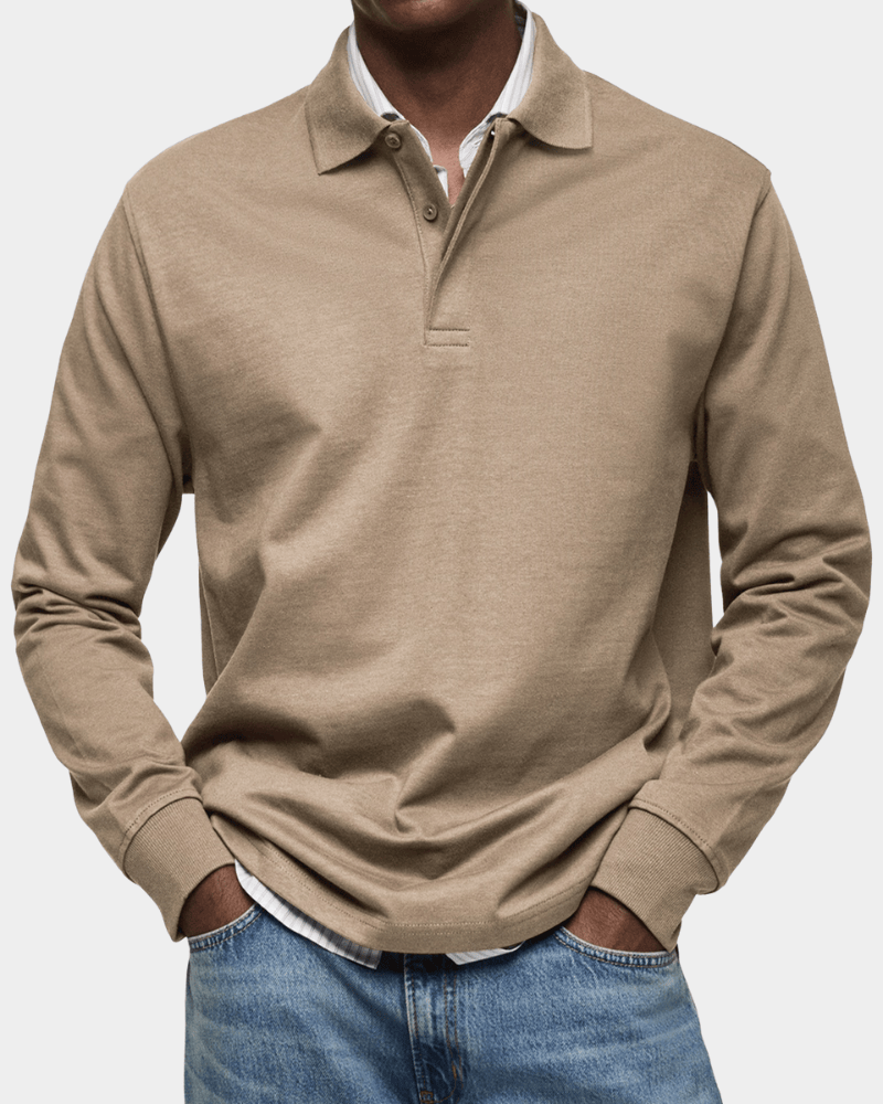 MANSSINO™ | Men's Long-Sleeve Cotton Polo