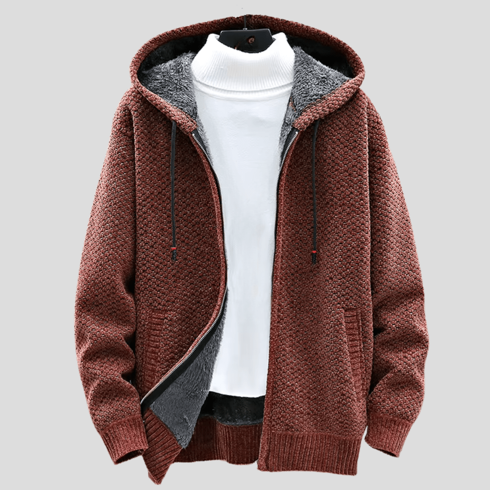 MANSSINO™ | Knit-Outer Fleece-Lined Zip Hoodie