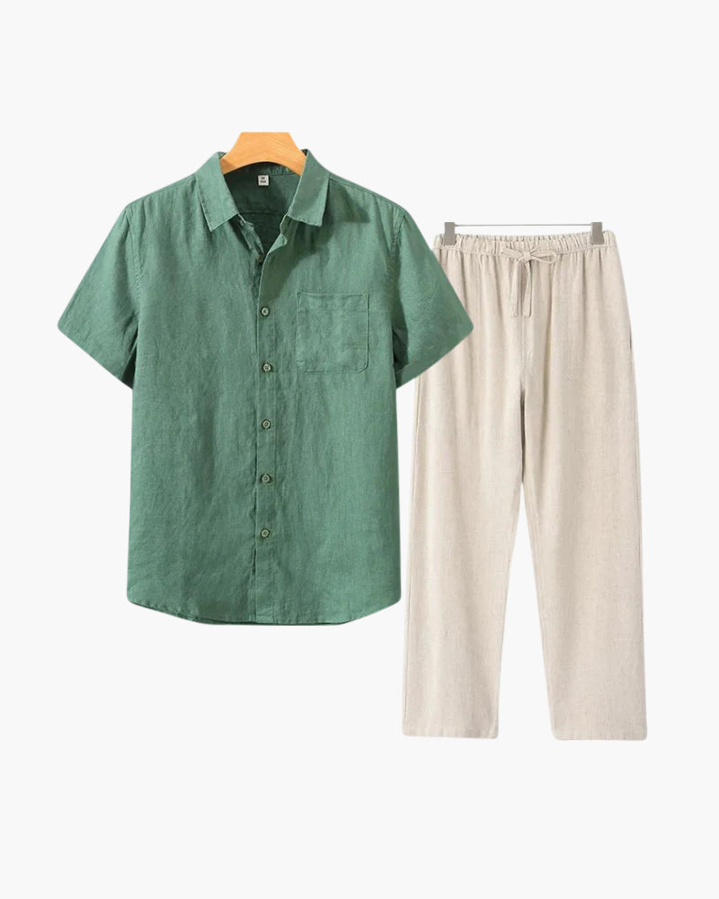 MANSSINO™ | Short-sleeve linen set