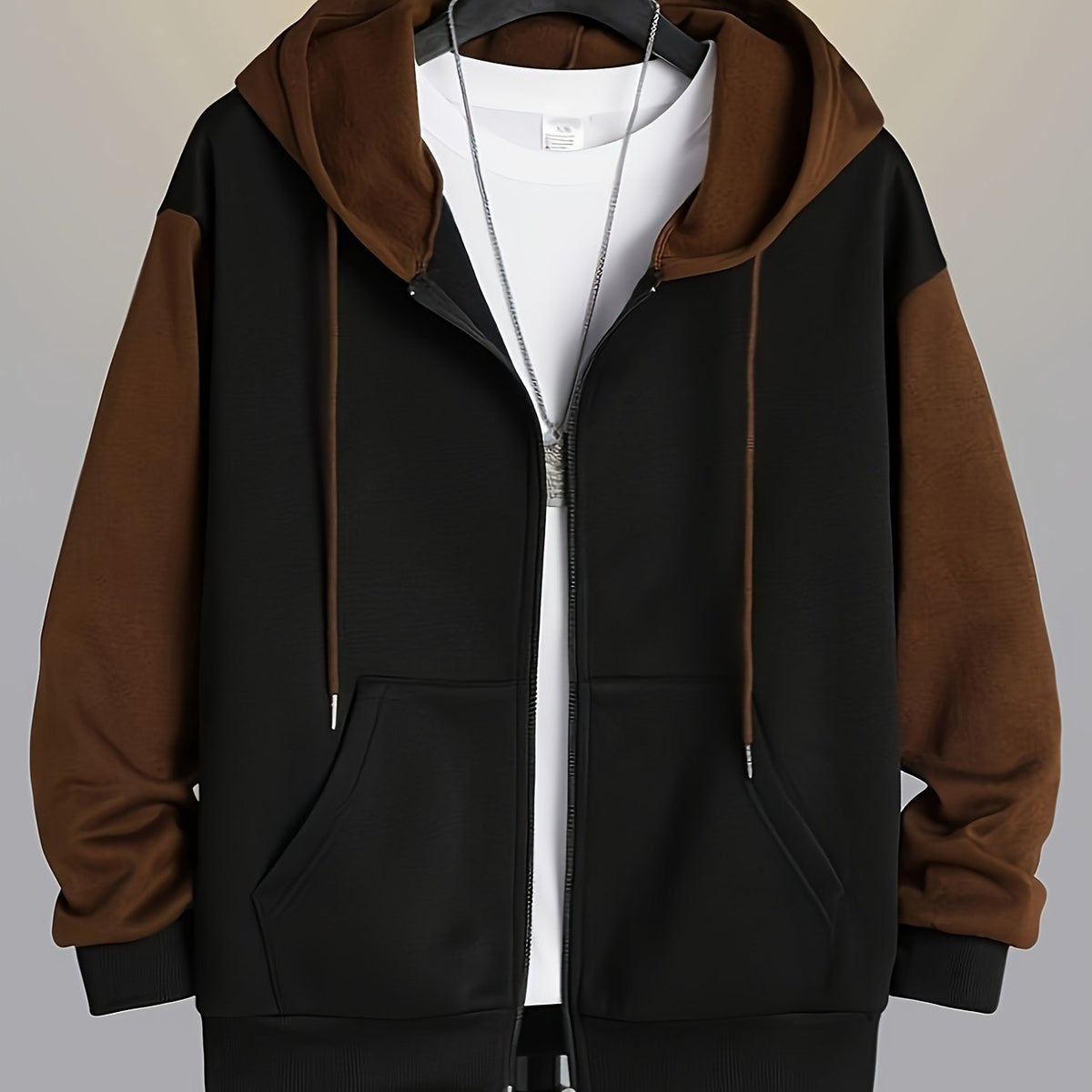 MANSSINO™ | Colour-Block Zip-Up Hoodie