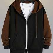 MANSSINO™ | Colour-Block Zip-Up Hoodie