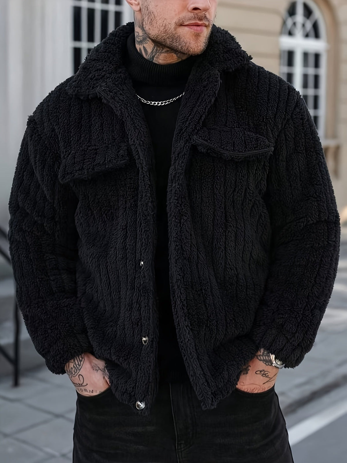 MANSSINO™ | Men’s Striped Knit Jacket
