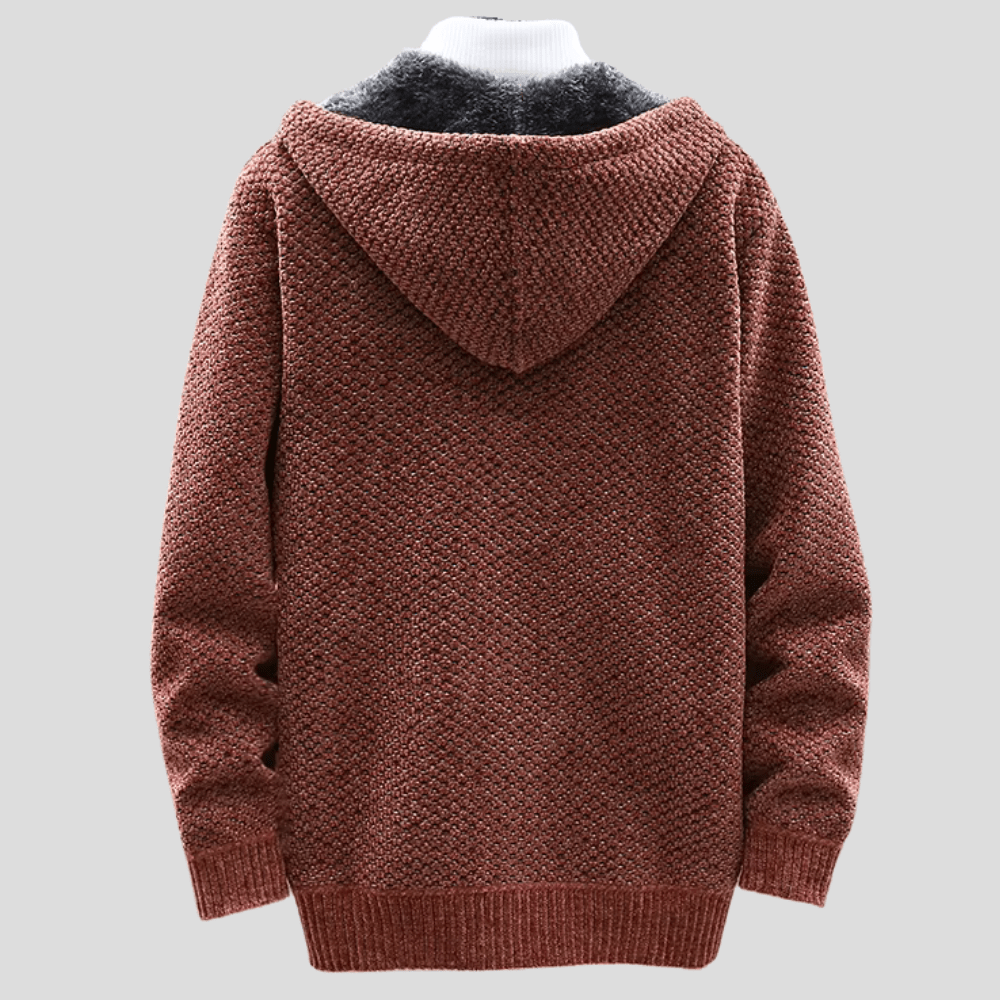MANSSINO™ | Knit-Outer Fleece-Lined Zip Hoodie