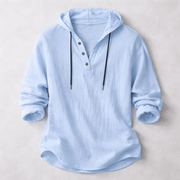 MANSSINO™ | Men's Linen Hooded Henley Shirt