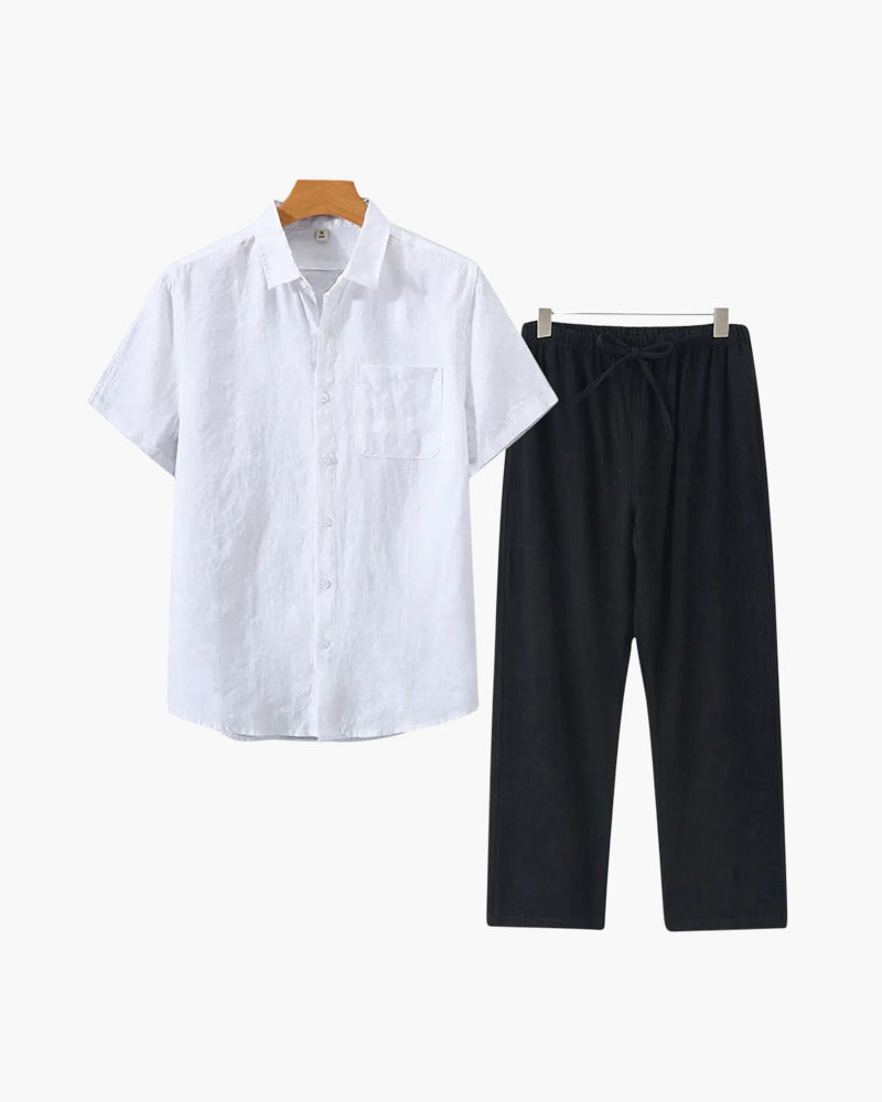 MANSSINO™ | Short-sleeve linen set