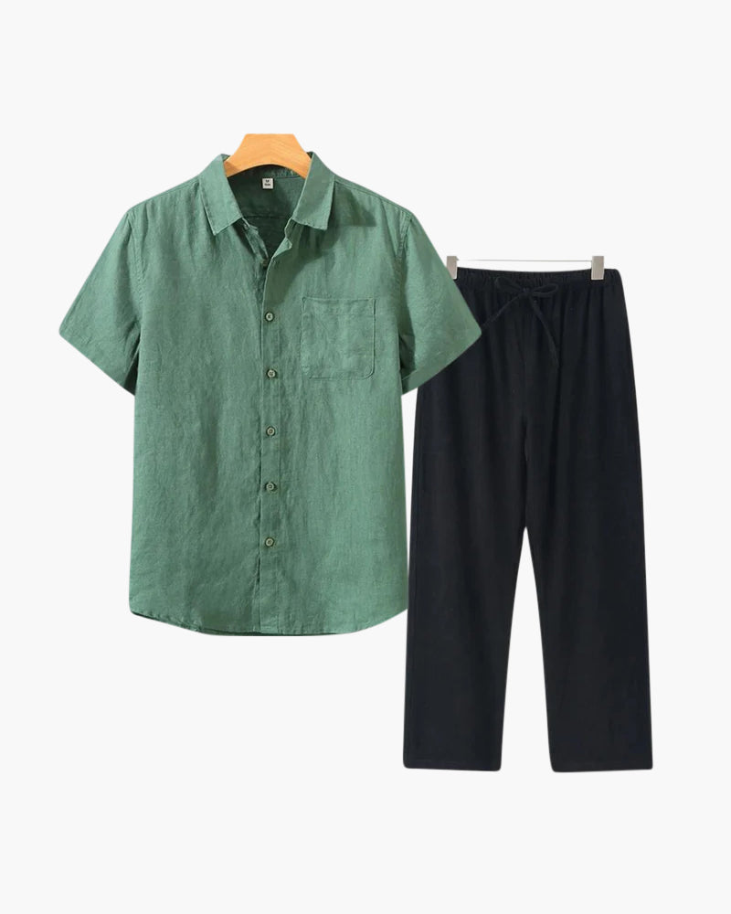 MANSSINO™ | Short-sleeve linen set