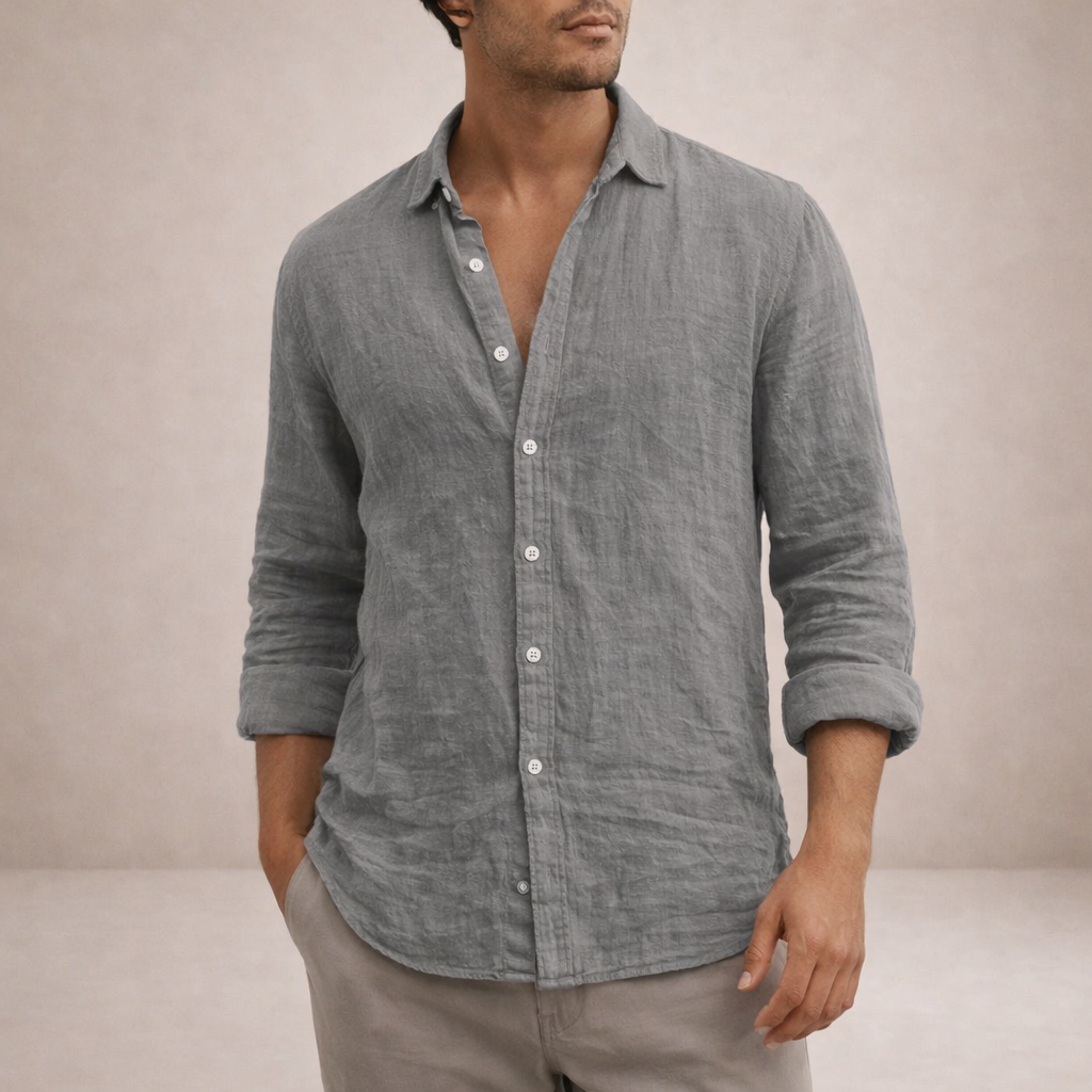 MANSSINO™ | Men's Long-Sleeve Linen Shirt