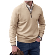MANSSINO™ | Zip-Neck High-collar knit