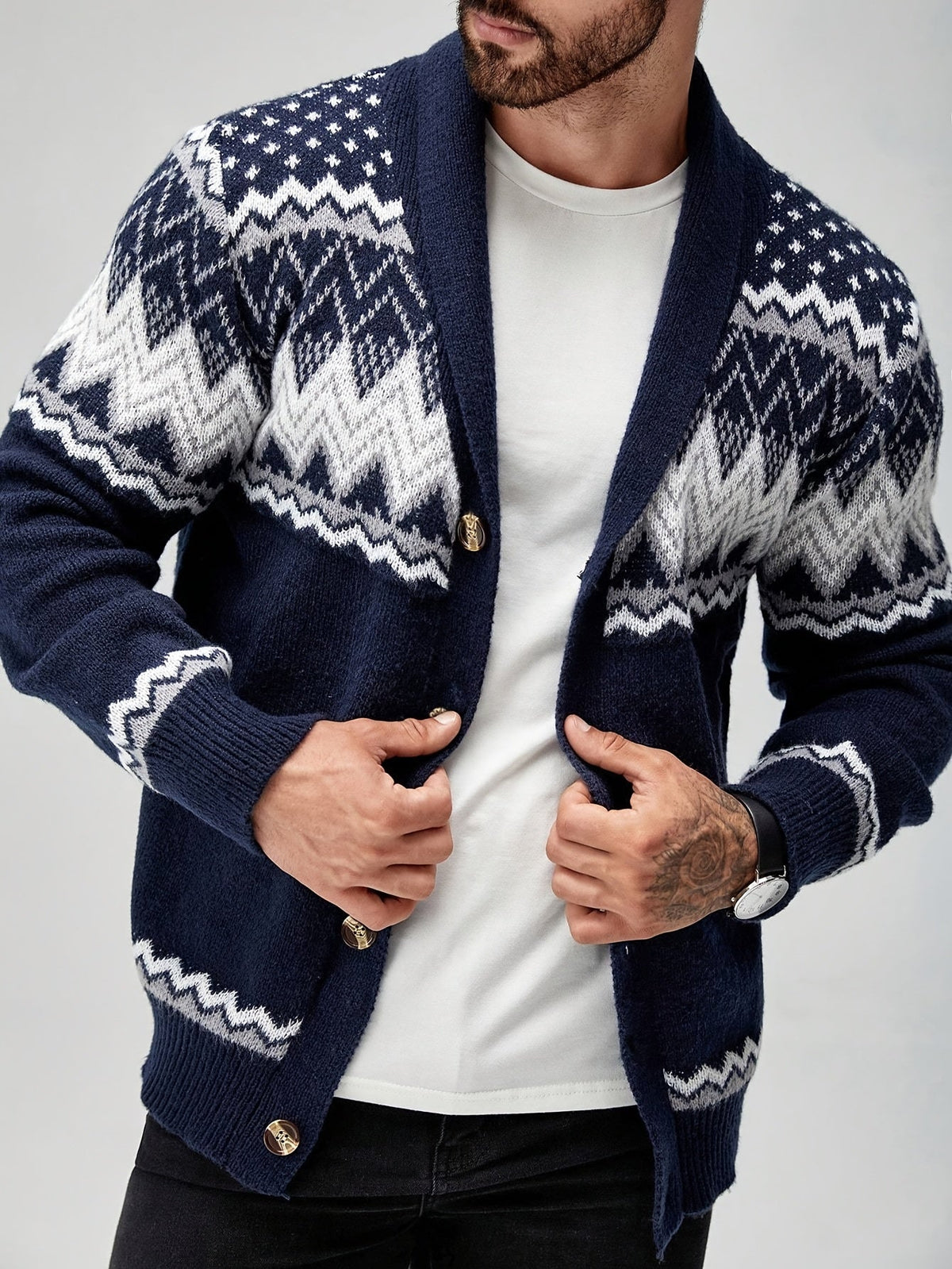 MANSSINO™ | Men's Geometric Knit Jacket