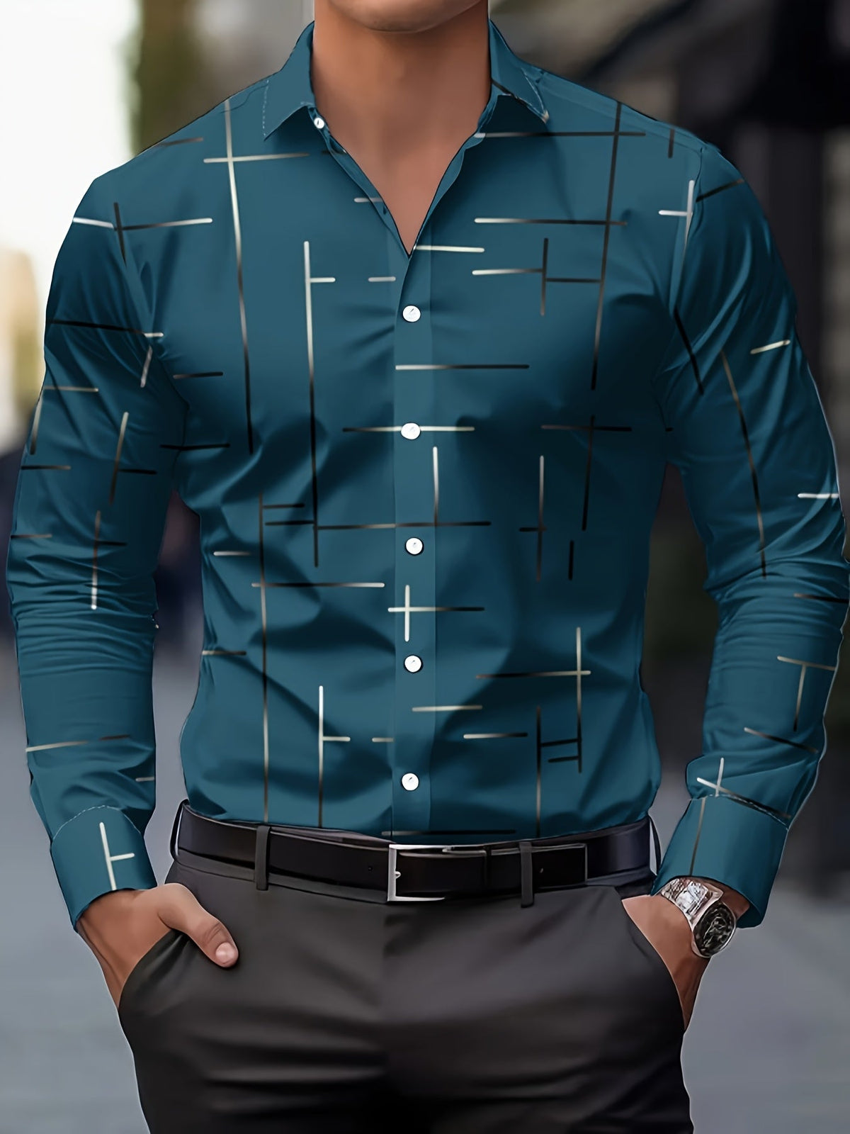MANSSINO™ | Men's Geometric Print Shirt