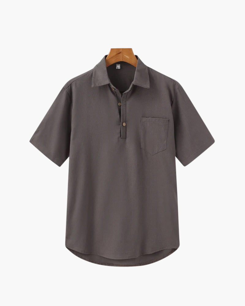 MANSSINO™ | Linen polo shirt