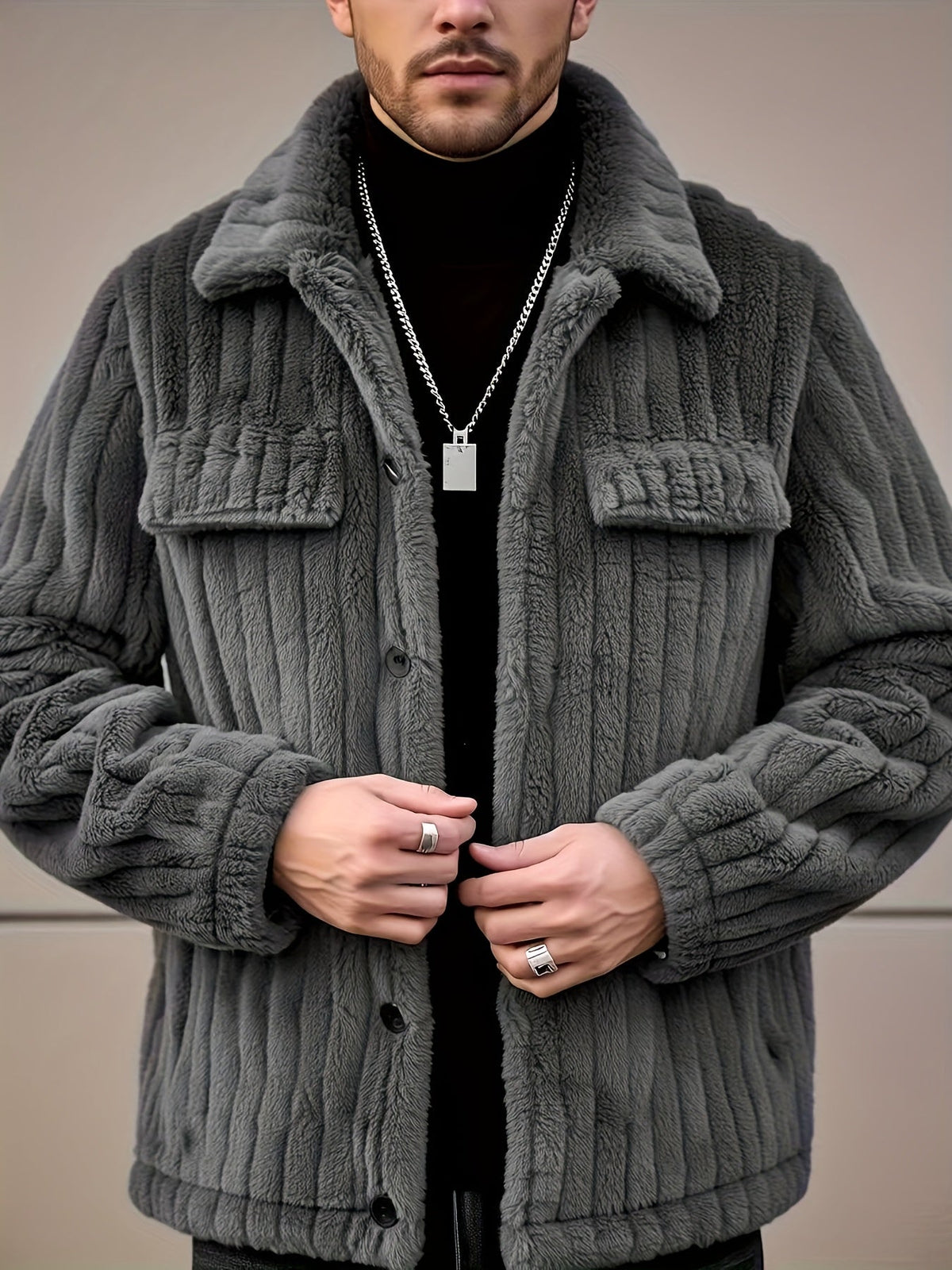 MANSSINO™ | Men’s Striped Knit Jacket