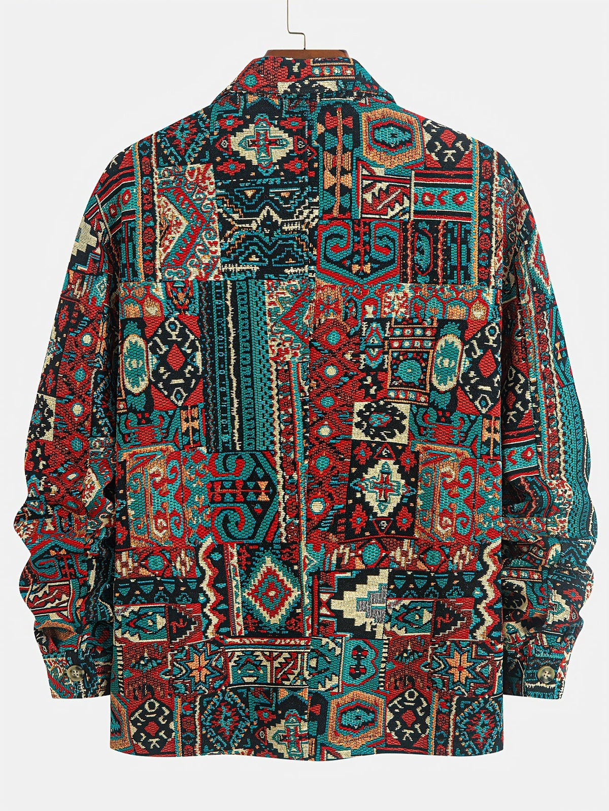 MANSSINO™ | Patterned Lapel Zip Jacket