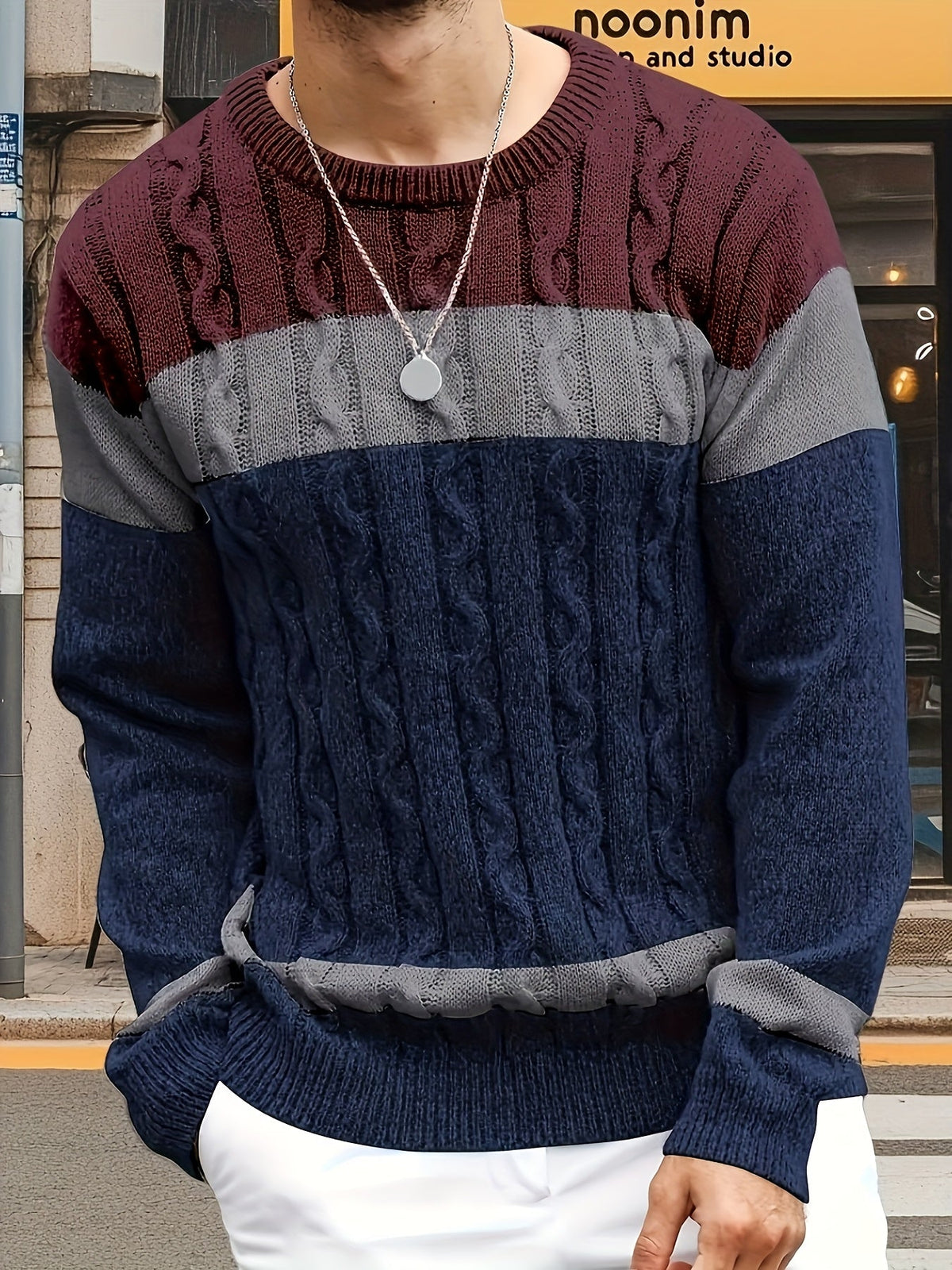 MANSSINO™ | Textured Cable-Knit Sweater