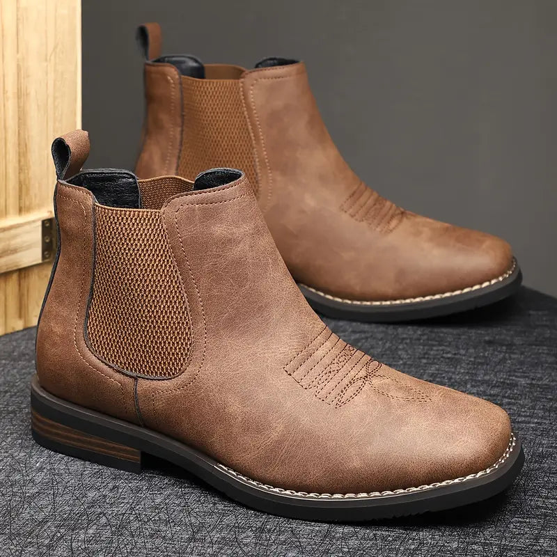 MANSSINO™ | MENS LEATHER ANKLE BOOTS