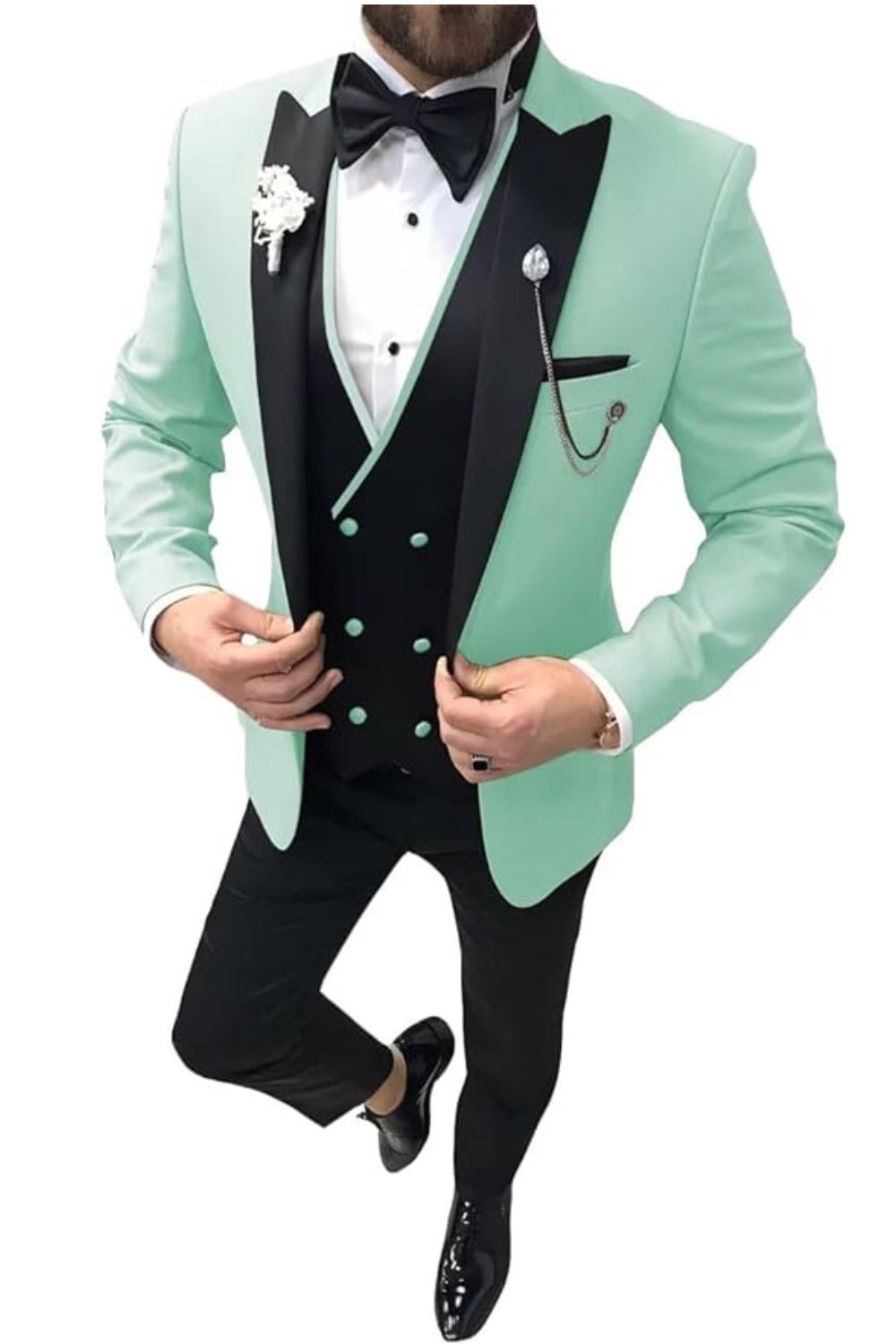 MANSSINO™ | Men's Party Peak Lapel 3 Piece Suit