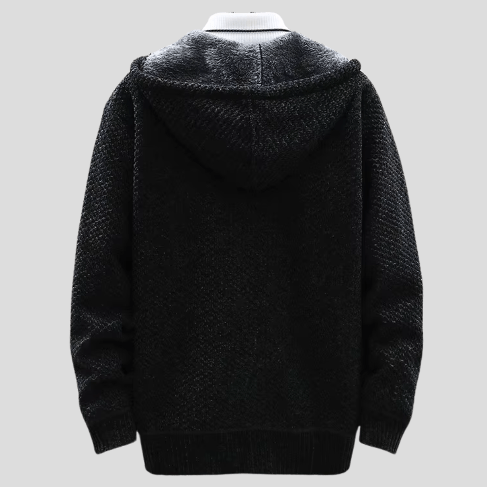 MANSSINO™ | Knit-Outer Fleece-Lined Zip Hoodie