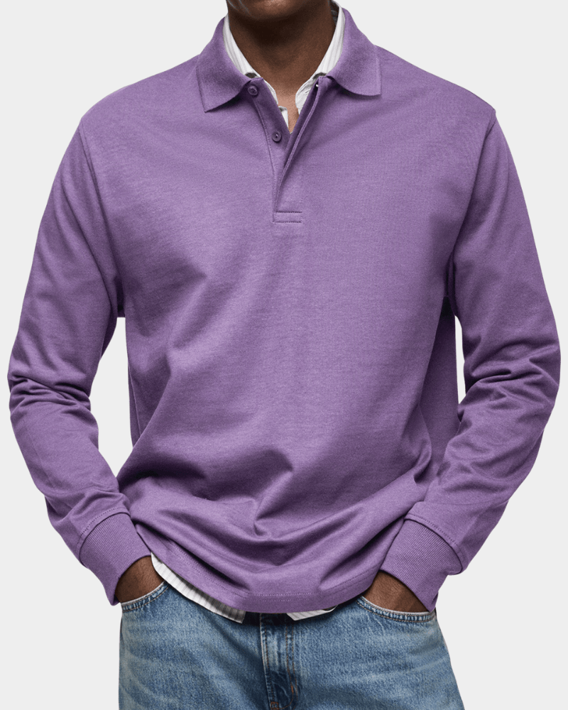 MANSSINO™ | Men's Long-Sleeve Cotton Polo