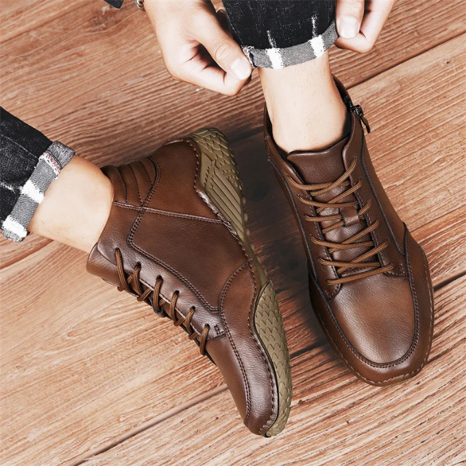 MANSSINO™ | MENS LEATHER ANKLE BOOTS