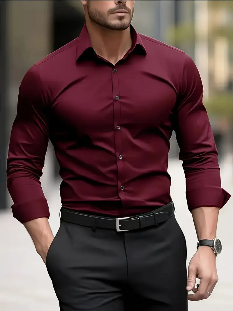 MANSSINO™ | Men's Slim-Fit Breathable Shirt