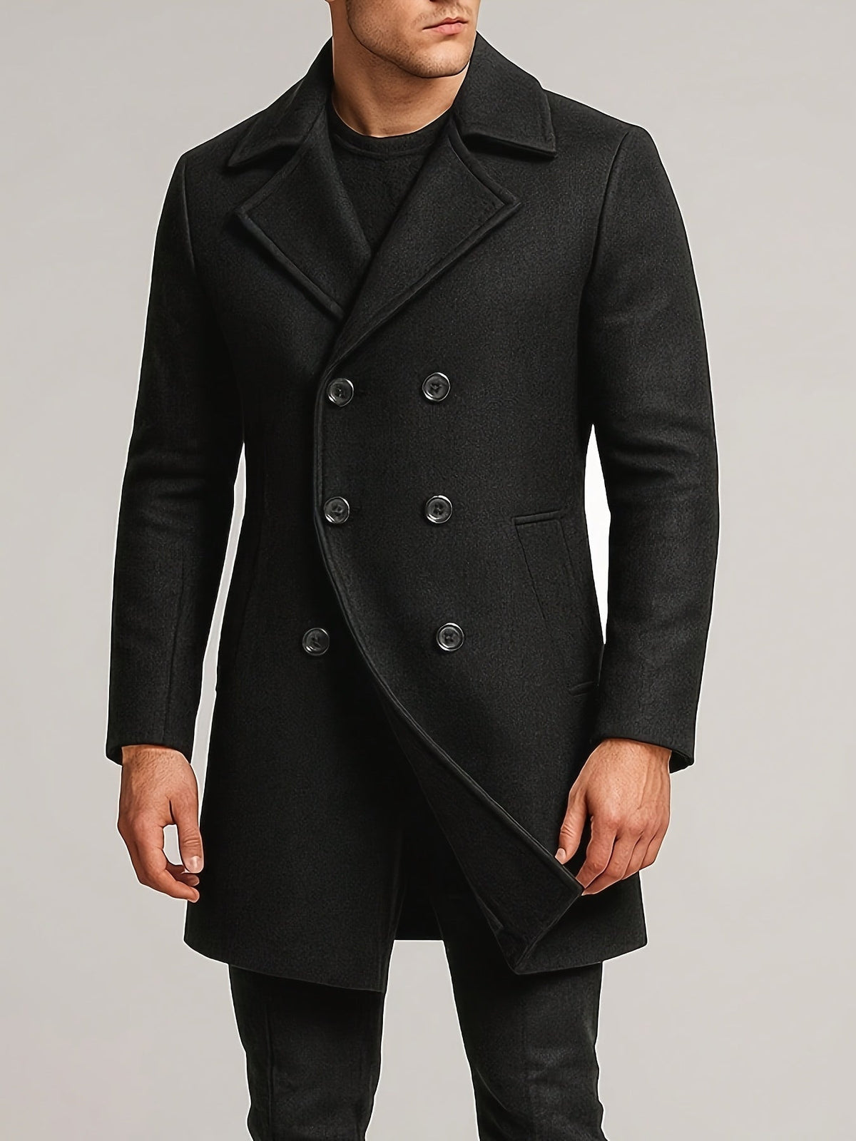 MANSSINO™ | MEN'S MID-LENGTH LAPEL COAT