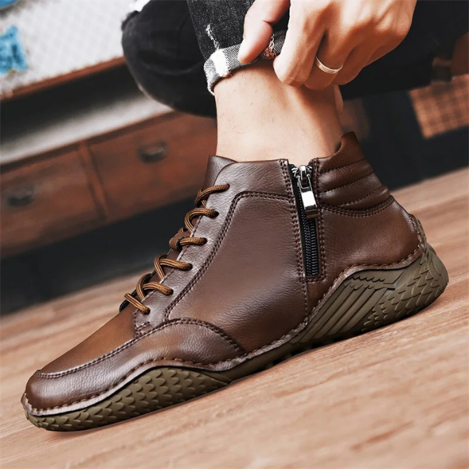 MANSSINO™ | MENS LEATHER ANKLE BOOTS