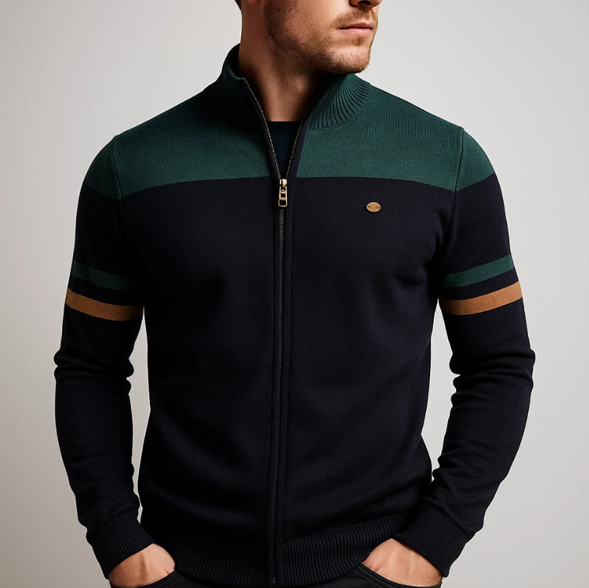 MANSSINO™ | Color-Block Zip-Up