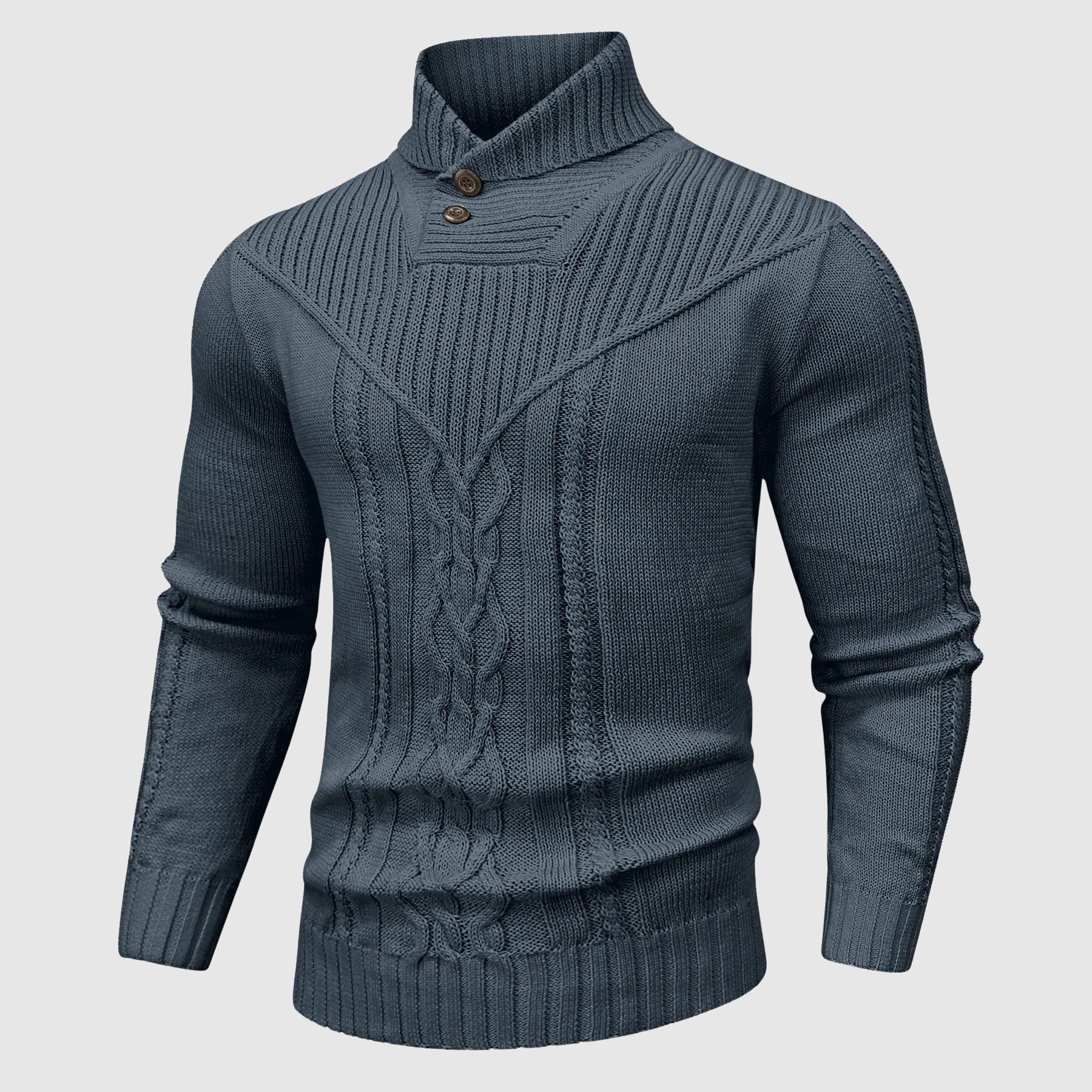 MANSSINO™ | Cable-Knit Stand-Collar