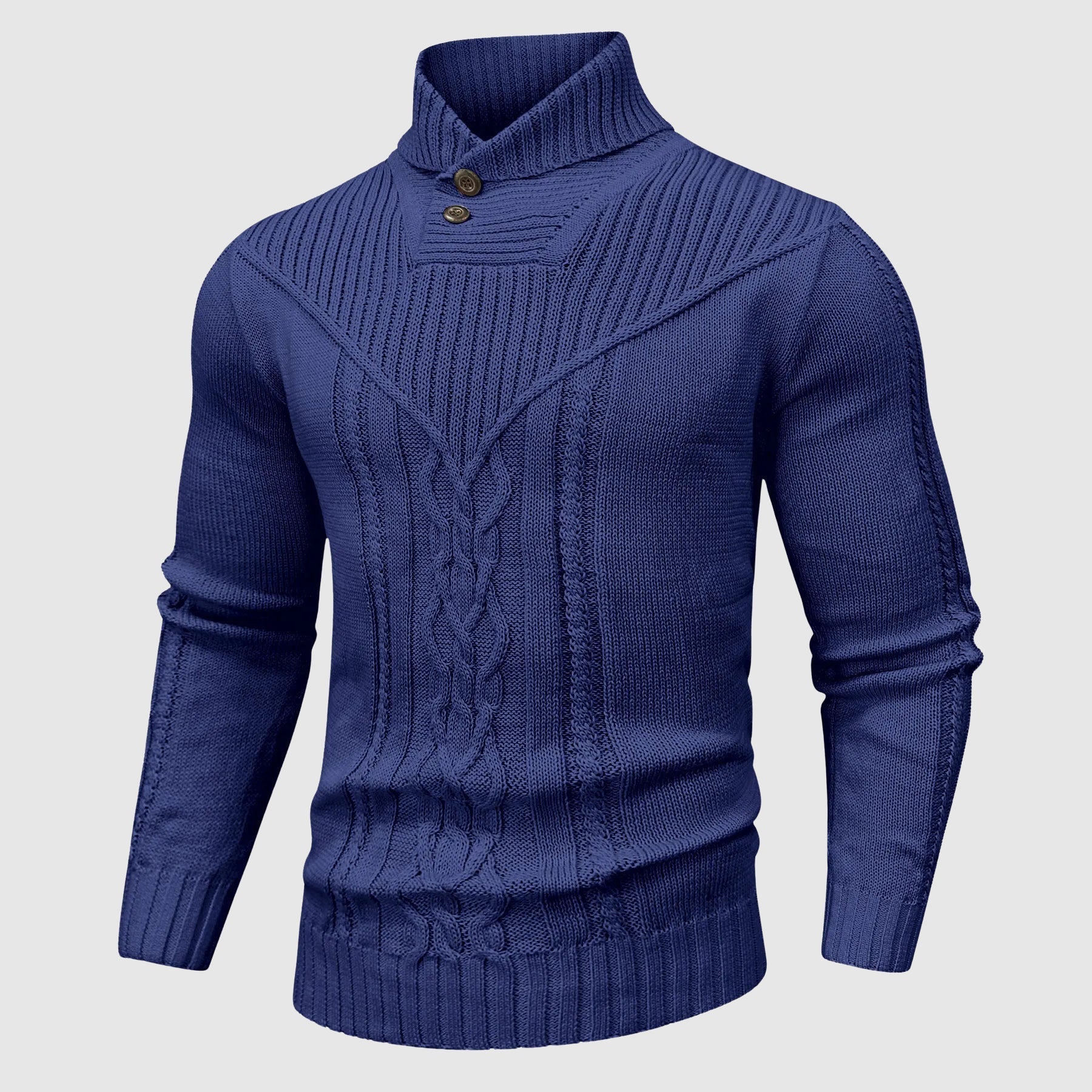 MANSSINO™ | Cable-Knit Stand-Collar