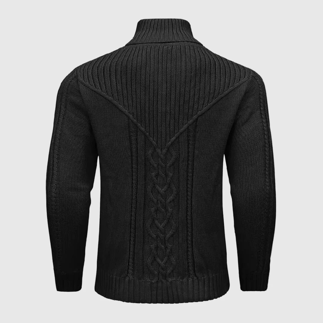 MANSSINO™ | Cable-Knit Stand-Collar