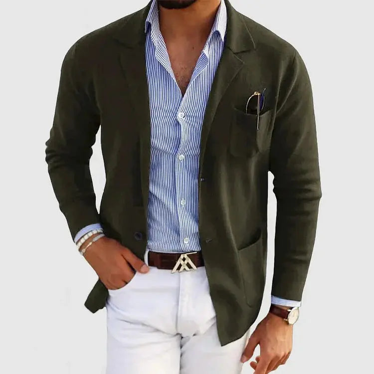 MANSSINO™ | Men's Knit Polyester Blazer